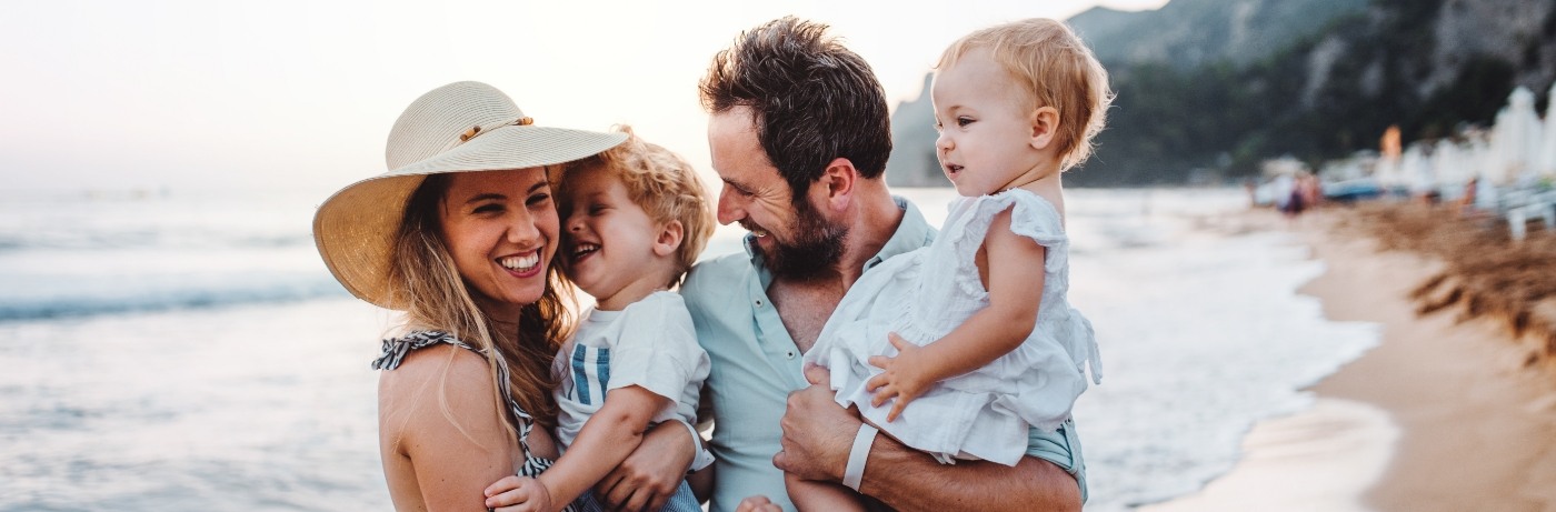 smiling family in Orlando